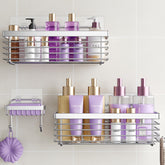 ODesign shower caddy 3-pack SUS304 demonstrates rustproof storage for organized shower essentials.