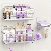 ODesign shower caddy 3-pack for compact bathroom organization and easy access to products.