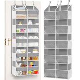 Ofiray-Home over-the-door organizer with 5 tiers and front pockets keeps toys organized.