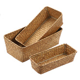 OGANAZI 3-piece basket set small front view for tidy spaces