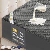 OhGeni waterproof mattress protector full gray with moisture barrier for spills