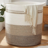 OIAHOMY 115L laundry basket with sturdy handles for easy transport.