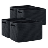 OIAHOMY four-pack rectangle storage baskets on a shelf for tidy organization