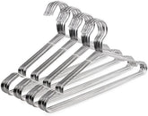 OIKA 40-pack stainless steel hangers with grooves securing delicate garments.