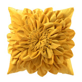 OiseauVoler 3D flower pillow cover in yellow brightens living spaces