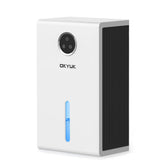 OKYUK dehumidifier shows large 95 oz water tank for efficient moisture removal