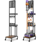 Olakee vacuum stand with Dyson V15 for stable upright storage and easy access