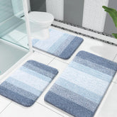 OLANLY bath mat 30x20 blue with plush, quick-drying surface