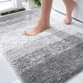OLANLY bath mat 30x20 plush shaggy top view offers ultra-soft comfort.