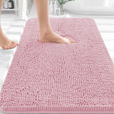 OLANLY bath rug with soft chenille texture for cozy feet