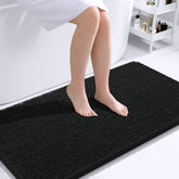 OLANLY bath rug 44x24, soft chenille underfoot for cozy bathroom comfort.