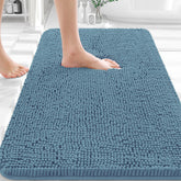 OLANLY bath rug chenille-soft for cozy foot comfort after showers