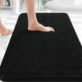 OLANLY bath rug chenille soft plush for cozy feet after showers
