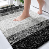 OLANLY bath rug with gradient stripe offers plush comfort and chic bathroom dΓ©cor.