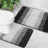OLANLY bath rug set front view: plush, cozy feel for warm feet.