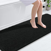 OLANLY bath rug in soft chenille, cozy feet and warmth on clean floor