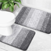 OLANLY bathroom rug 2-piece microfiber set adds plush comfort and quick-dry performance