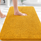 OLANLY bathroom rug soft chenille texture for warm comfort