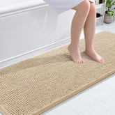 OLANLY bathroom runner rug soft-chenille for plush foot comfort.