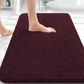 OLANLY soft chenille bath rug provides cozy feet and warmth after showers.
