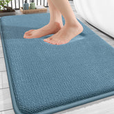 OLANLY thick memory foam bath mat 30x20 offers cloud-like comfort underfoot.