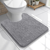 OLANLY toilet rug u-shaped 20x20 grey for safer daily use and style