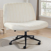OLIXIS Criss Cross Chair with wheels shows a wide seat for comfortable cross-legged seating.