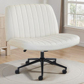 OLIXIS Criss Cross Chair with Wheels wide seat for cross legged comfort