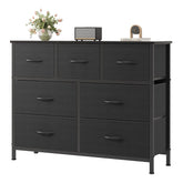 OLIXIS dresser front view with seven drawers for organized bedroom storage