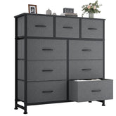 OLIXIS 9-drawer dresser front view offers spacious clothing storage and easy access.