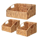 Ollieroo Rattan Storage Baskets handwoven closeup showing durable natural weave for shelf organization