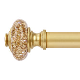 OLV gold curtain rod assembly shown for quick, stylish setup