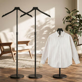 OLV adjustable torso stand showing height range for versatile garment display options