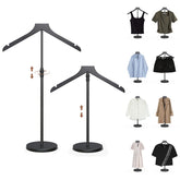 OLV two-pack shirt display stand base provides a stable foundation for garments.