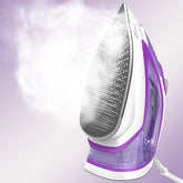 OMAIGA steam iron front view showing sleek design for quick wrinkle removal.