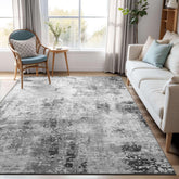 Ompaa Area Rug 4x6 Grey with washability for easy cleaning in busy homes.