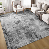Ompaa living room rug 6x9 gray area rug offers versatile styling and easy cleaning.