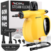 OneAmg steam cleaner front view demonstrates compact, chemical-free cleaning for homes.