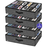 Onlyeasy under-bed shoe storage with transparent window keeps shoes visible.