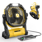 ONLYNEW portable fan 20000mAh in action, compact design ideal for travel and camping