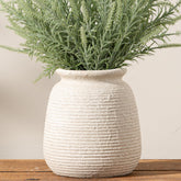 OOIT ceramic vase with wide mouth for fresh or artificial arrangements, perfect centerpiece.