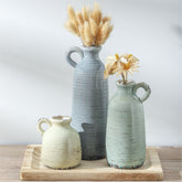 OOIT ceramic vase set of 3 with handles for versatile home styling and fresh arrangements.