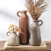 OOIT ceramic vases set of 3 with varied heights for stylish centerpieces