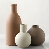 ooit vase set of 3 large ceramic neutral vases for elegant home display