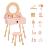 OOOK Kids vanity table pink with ample space for imaginative makeup play