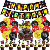 Optiacan Freddy's Birthday Banner on wall creates festive photo backdrop.