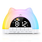 OQIMAX Kids Alarm Clock with 11-color night light guides gentle bedtimes.