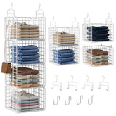 Orapoke four-tier hanging closet organizer showcasing organized clothes storage.
