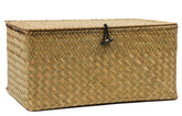 Ordelite wicker basket with lid for neat, versatile storage anywhere.