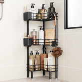 Orimade Rustproof 3-Tier Caddy side view shows space-saving corner storage for showers.